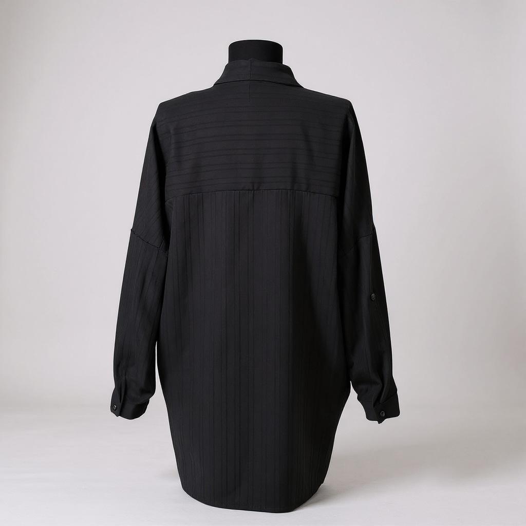 Oversize Siyah Gömlek ~ Nirva Butik | Image Not Found